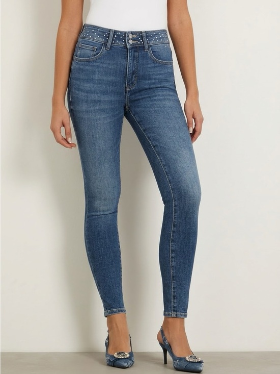 Guess Denim - Guess Blue Skinny Jeans with Studded Waist